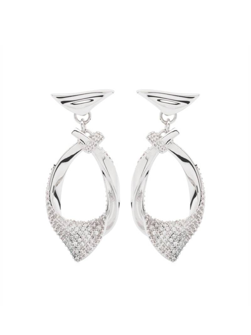 Eddie Borgo Pavé Kerchief earrings - Silver von Eddie Borgo