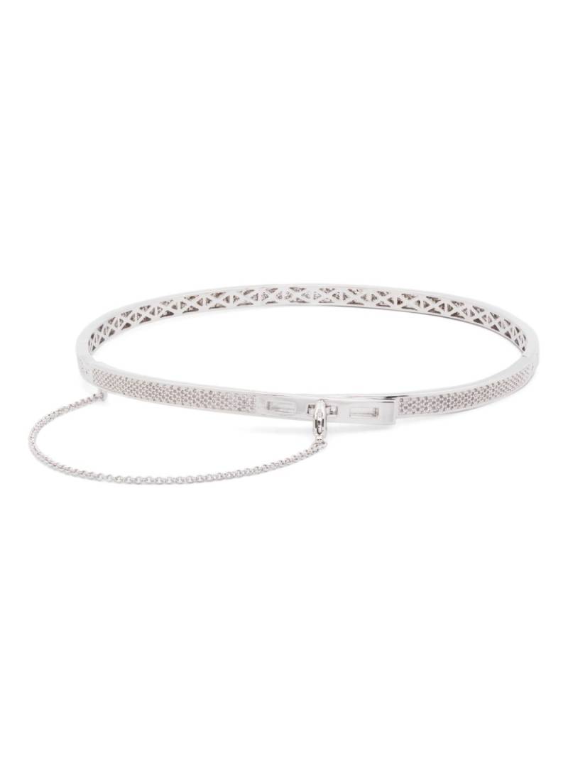 Eddie Borgo Pavé Thin Safety Chain choker - Silver von Eddie Borgo