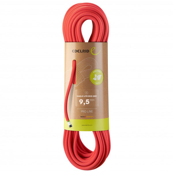 Edelrid - Eagle Lite Eco Dry 9,5 mm - Einfachseil Gr 50 m rot von Edelrid