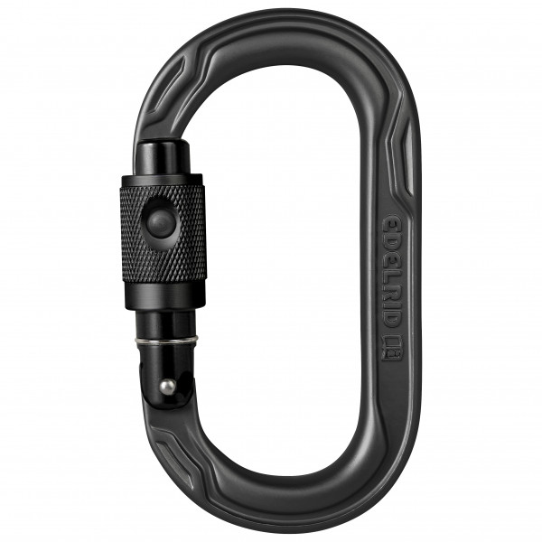 Edelrid - Oval Power 2500 Permalock - Verschlusskarabiner schwarz/grau von Edelrid