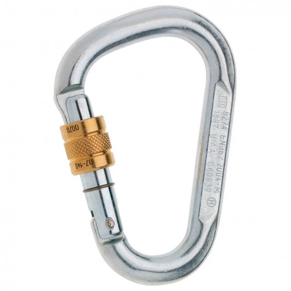 Edelrid - Steel HMS Screw - Stahlkarabiner grau von Edelrid