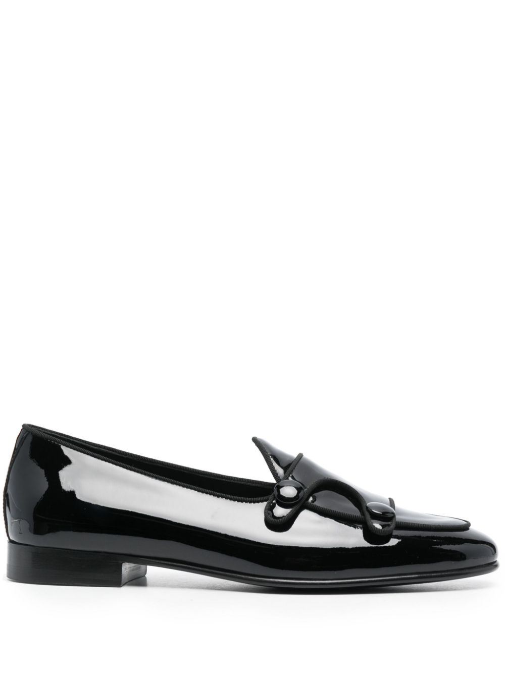 Edhen Milano almond-toe patent loafers - Black von Edhen Milano