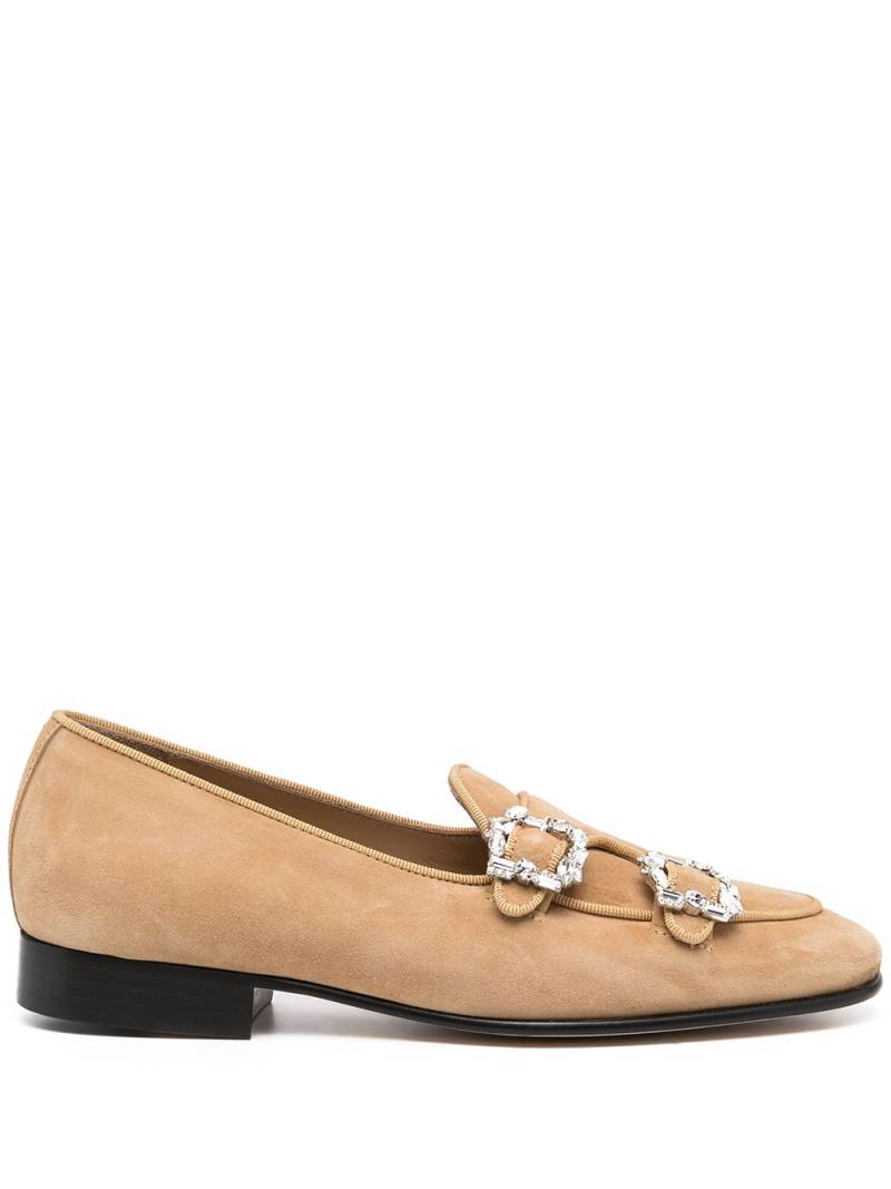 Edhen Milano crystal buckle loafers - Brown von Edhen Milano