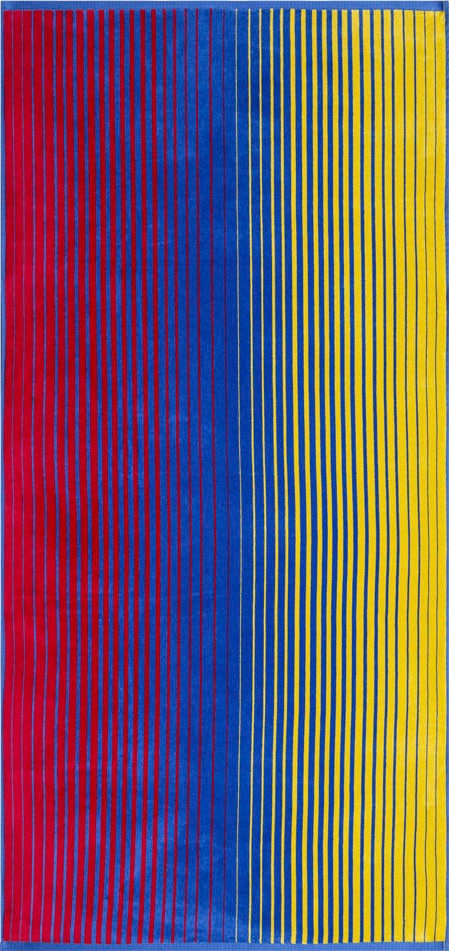 Egeria Strandtuch »Summer Stripes«, (1 St., Strandtuch 75 x 160 cm), Velours mit bunten Streifen, antibakteriell beschichtet von Egeria