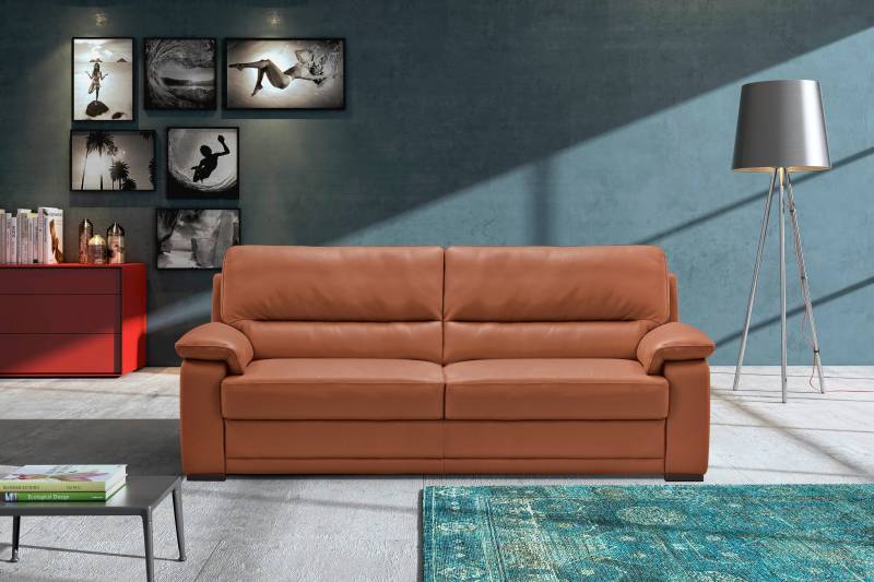 Egoitaliano 2,5-Sitzer »Doris, modernes Designersofa, Ledersofa mit erstklassiger Sitzqualität«, edle Detailverarbeitung, perfekte Polsterung, aus hochwertigem Leder von Egoitaliano