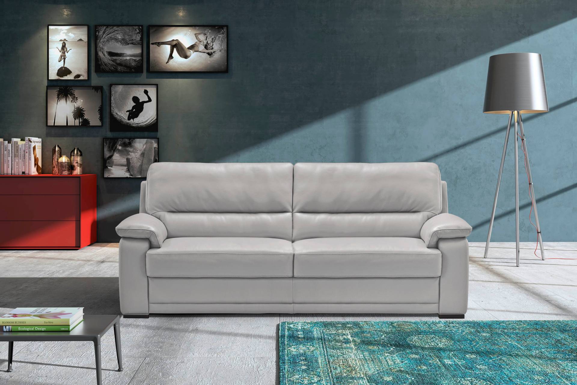 Egoitaliano 2,5-Sitzer »Doris, modernes Designersofa, Ledersofa mit erstklassiger Sitzqualität«, edle Detailverarbeitung, perfekte Polsterung, aus hochwertigem Leder von Egoitaliano