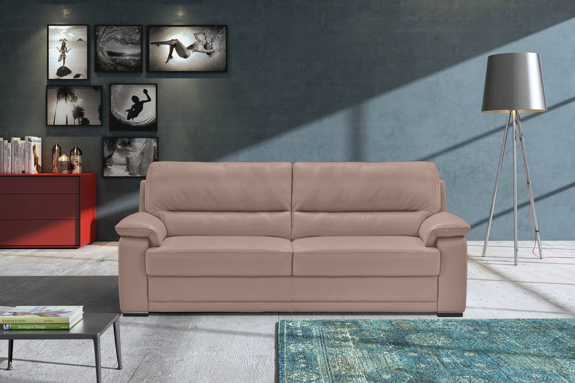 Egoitaliano 2,5-Sitzer »Doris, modernes Designersofa, Ledersofa mit erstklassiger Sitzqualität«, edle Detailverarbeitung, perfekte Polsterung, aus hochwertigem Leder von Egoitaliano