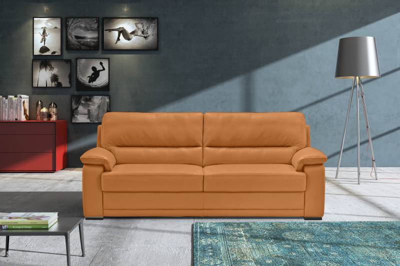 Egoitaliano 2,5-Sitzer »Doris, modernes Designersofa, Ledersofa mit erstklassiger Sitzqualität«, edle Detailverarbeitung, perfekte Polsterung, aus hochwertigem Leder von Egoitaliano