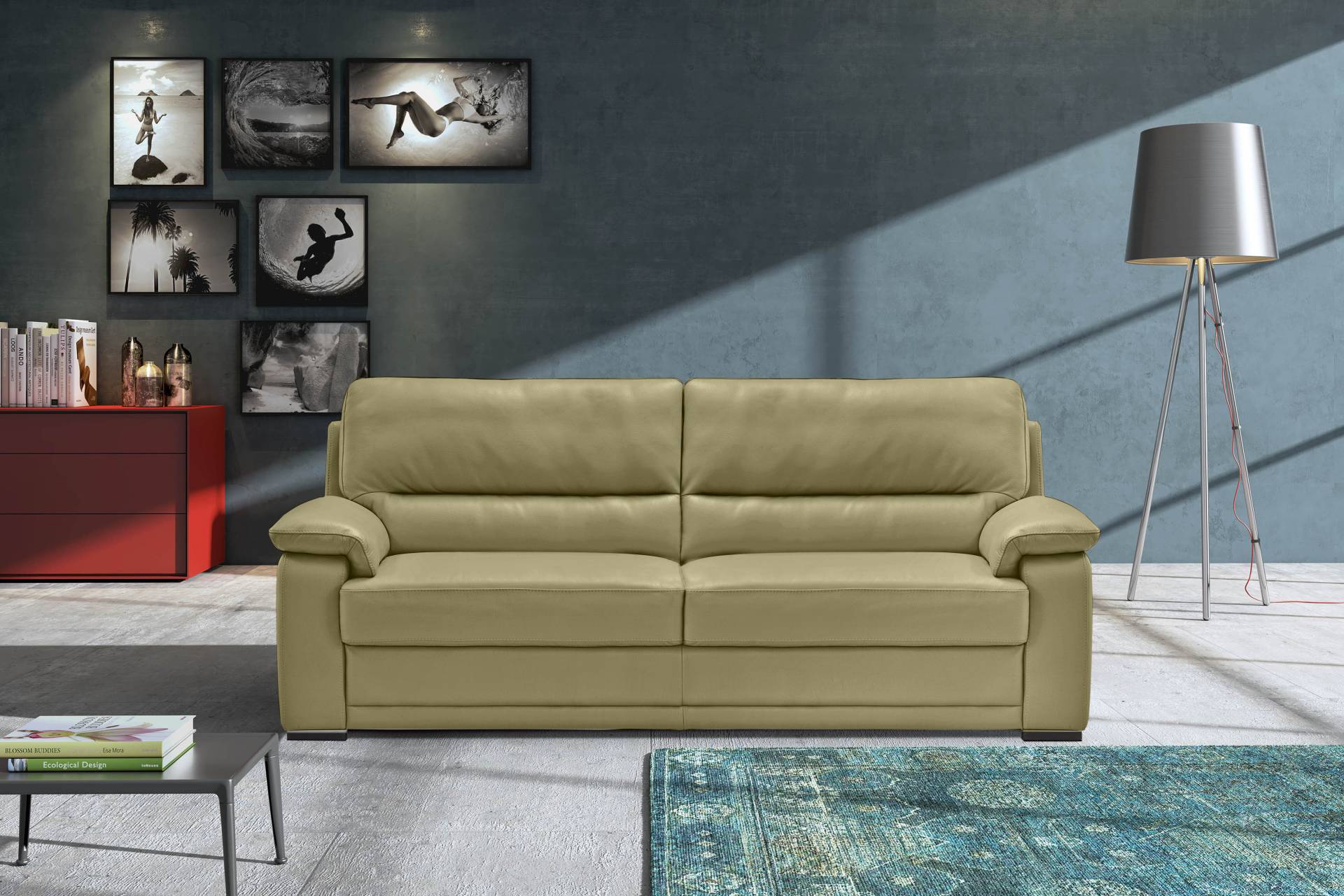 Egoitaliano 2,5-Sitzer »Doris, modernes Designersofa, Ledersofa mit erstklassiger Sitzqualität«, edle Detailverarbeitung, perfekte Polsterung, aus hochwertigem Leder von Egoitaliano