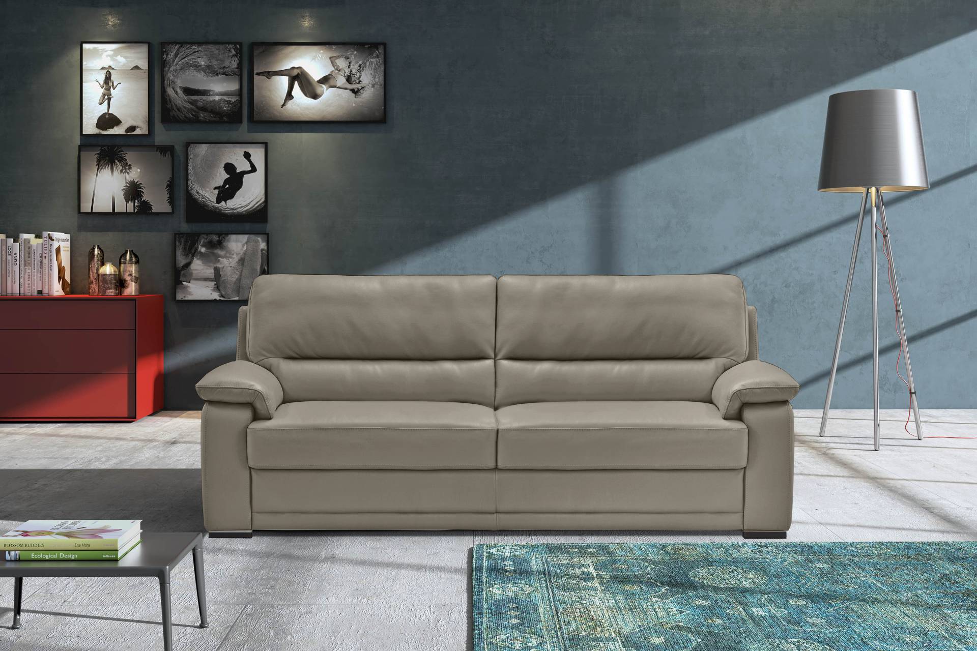 Egoitaliano 2,5-Sitzer »Doris, modernes Designersofa, Ledersofa mit erstklassiger Sitzqualität«, edle Detailverarbeitung, perfekte Polsterung, aus hochwertigem Leder von Egoitaliano