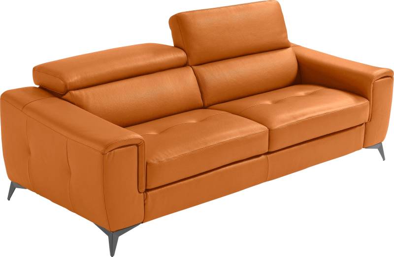 Egoitaliano 2,5-Sitzer »Francine, Designsofa, Loungesofa«, Kopfteile manuell verstellbar, mit edlen Metallfüssen von Egoitaliano