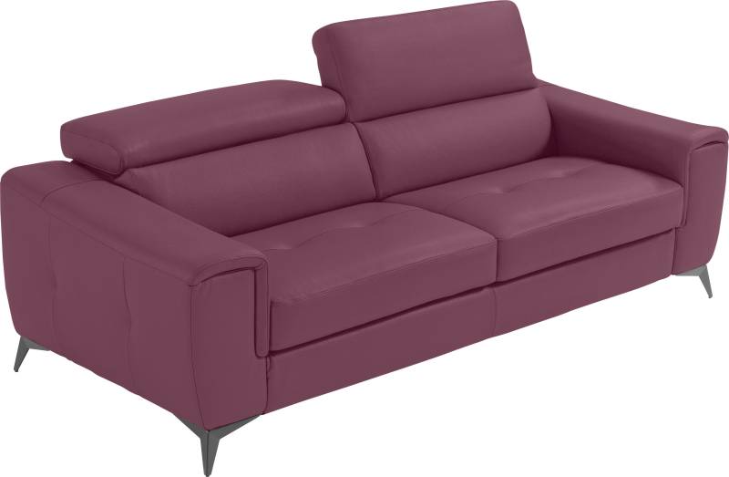 Egoitaliano 2,5-Sitzer »Francine, Designsofa, Loungesofa«, Kopfteile manuell verstellbar, mit edlen Metallfüssen von Egoitaliano