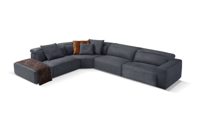 Egoitaliano Ecksofa »Beverly, extravangantes Designsofa mit erstklassigem Sitzkomfort«, wahlweise mit elektrischer Relaxfunktion, Kopfteilverstellung von Egoitaliano