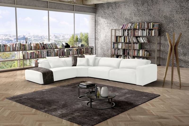 Egoitaliano Ecksofa »Beverly, extravangantes Designsofa mit erstklassigem Sitzkomfort«, wahlweise mit elektrischer Relaxfunktion, Kopfteilverstellung von Egoitaliano