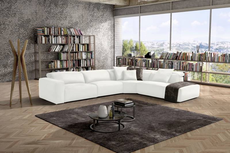 Egoitaliano Ecksofa »Beverly, extravangantes Designsofa mit erstklassigem Sitzkomfort«, wahlweise mit elektrischer Relaxfunktion, Kopfteilverstellung von Egoitaliano