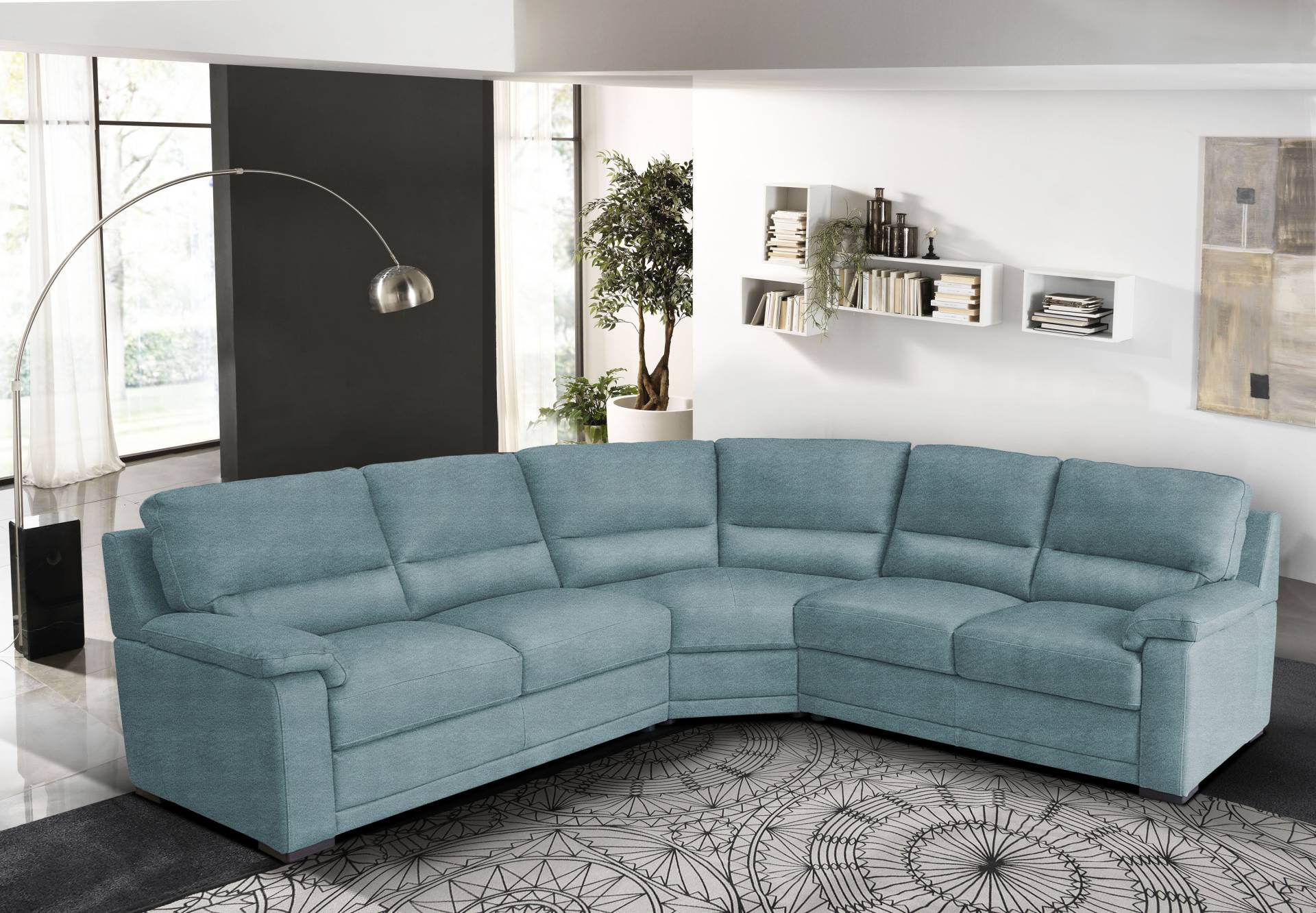 Egoitaliano Ecksofa »Doris, modernes Designerecksofa in hochwertigen Microfaserqualitäten«, edle Detailverarbeitung, wahlweise fleckenabweisend oder in Lederoptik von Egoitaliano