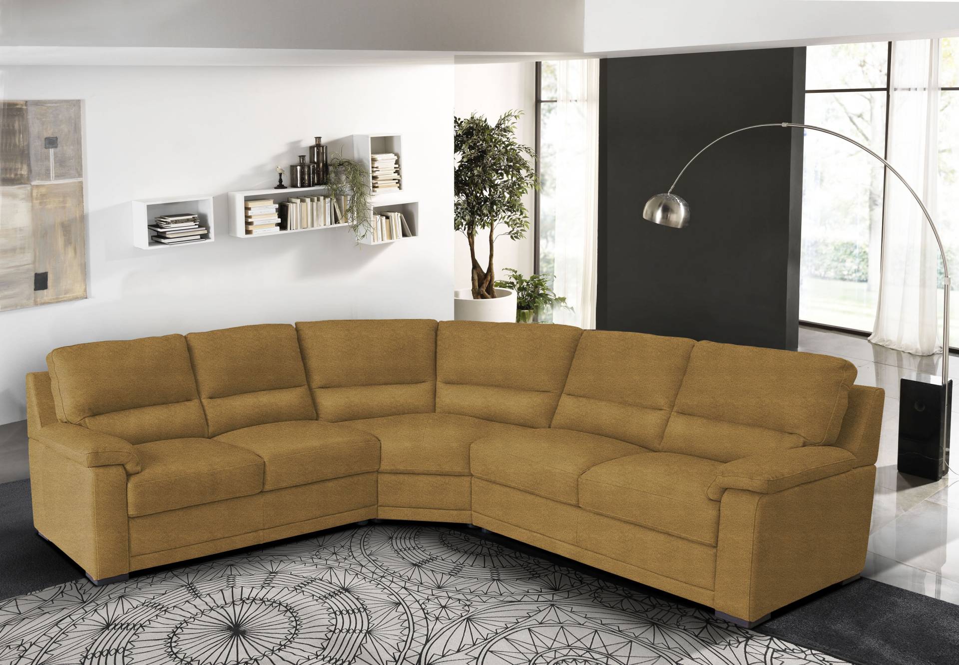 Egoitaliano Ecksofa »Doris, modernes Designerecksofa in hochwertigen Microfaserqualitäten«, edle Detailverarbeitung, wahlweise fleckenabweisend oder in Lederoptik von Egoitaliano