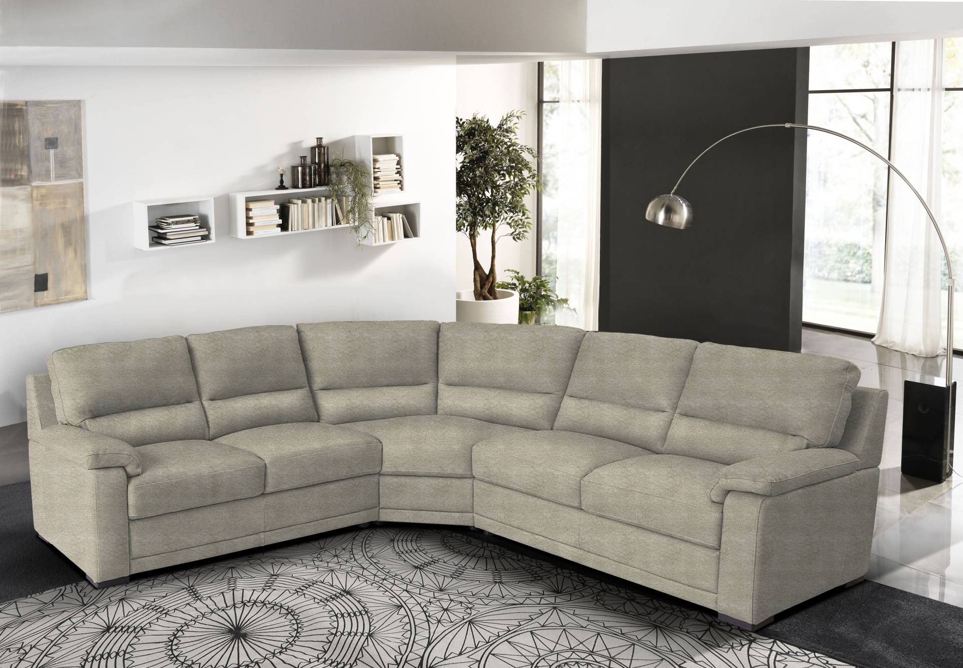 Egoitaliano Ecksofa »Doris, modernes Designerecksofa in hochwertigen Microfaserqualitäten«, edle Detailverarbeitung, wahlweise fleckenabweisend oder in Lederoptik von Egoitaliano