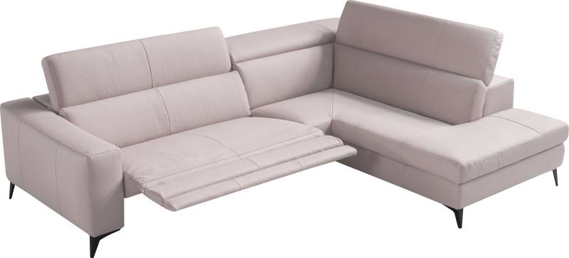 Egoitaliano Ecksofa »Edith, Designsofa mit hohem Sitzkomfort, L-Form«, inkl. elektrischer Relaxfunktion und manuell verstellbaren Kopfteilen von Egoitaliano