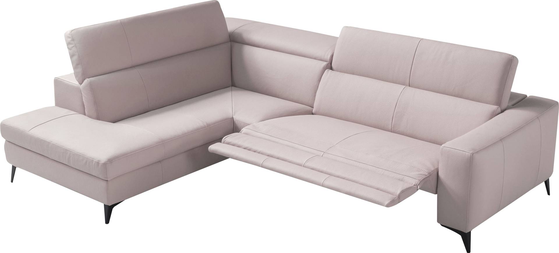 Egoitaliano Ecksofa »Edith, Designsofa mit hohem Sitzkomfort, L-Form«, inkl. elektrischer Relaxfunktion und manuell verstellbaren Kopfteilen von Egoitaliano