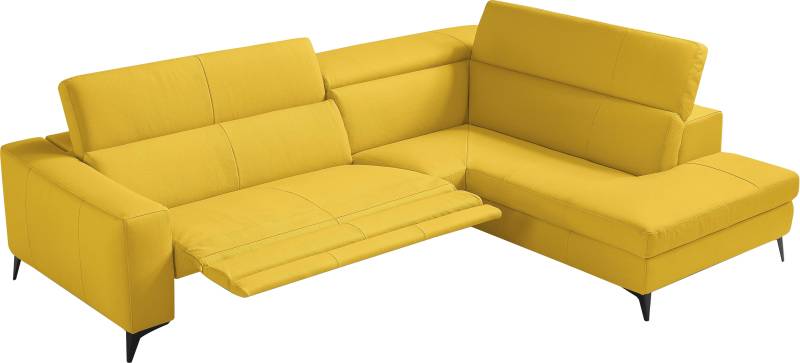 Egoitaliano Ecksofa »Edith, Designsofa mit hohem Sitzkomfort, L-Form«, inkl. elektrischer Relaxfunktion und manuell verstellbaren Kopfteilen von Egoitaliano