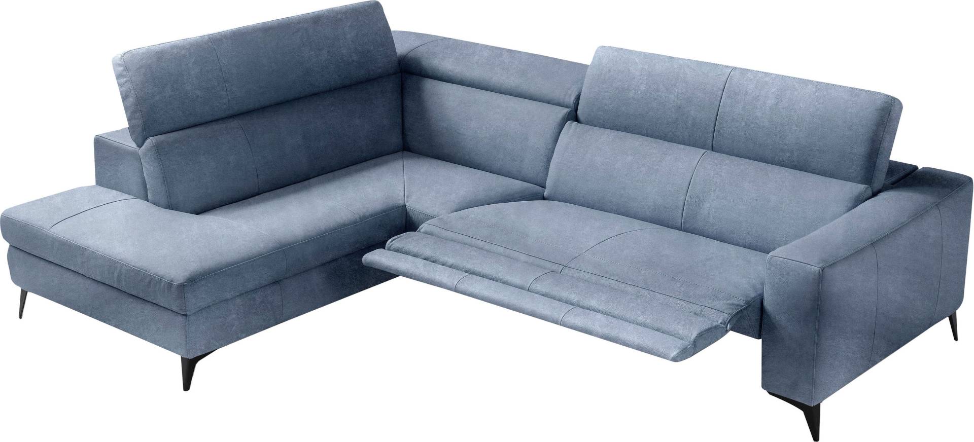 Egoitaliano Ecksofa »Edith, Designsofa mit hohem Sitzkomfort, L-Form«, inkl. elektrischer Relaxfunktion und manuell verstellbaren Kopfteilen von Egoitaliano