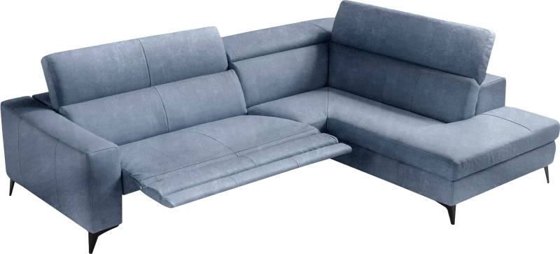 Egoitaliano Ecksofa »Edith, Designsofa mit hohem Sitzkomfort, L-Form«, inkl. elektrischer Relaxfunktion und manuell verstellbaren Kopfteilen von Egoitaliano