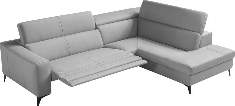 Egoitaliano Ecksofa »Edith, Designsofa mit hohem Sitzkomfort, L-Form«, inkl. elektrischer Relaxfunktion und manuell verstellbaren Kopfteilen von Egoitaliano