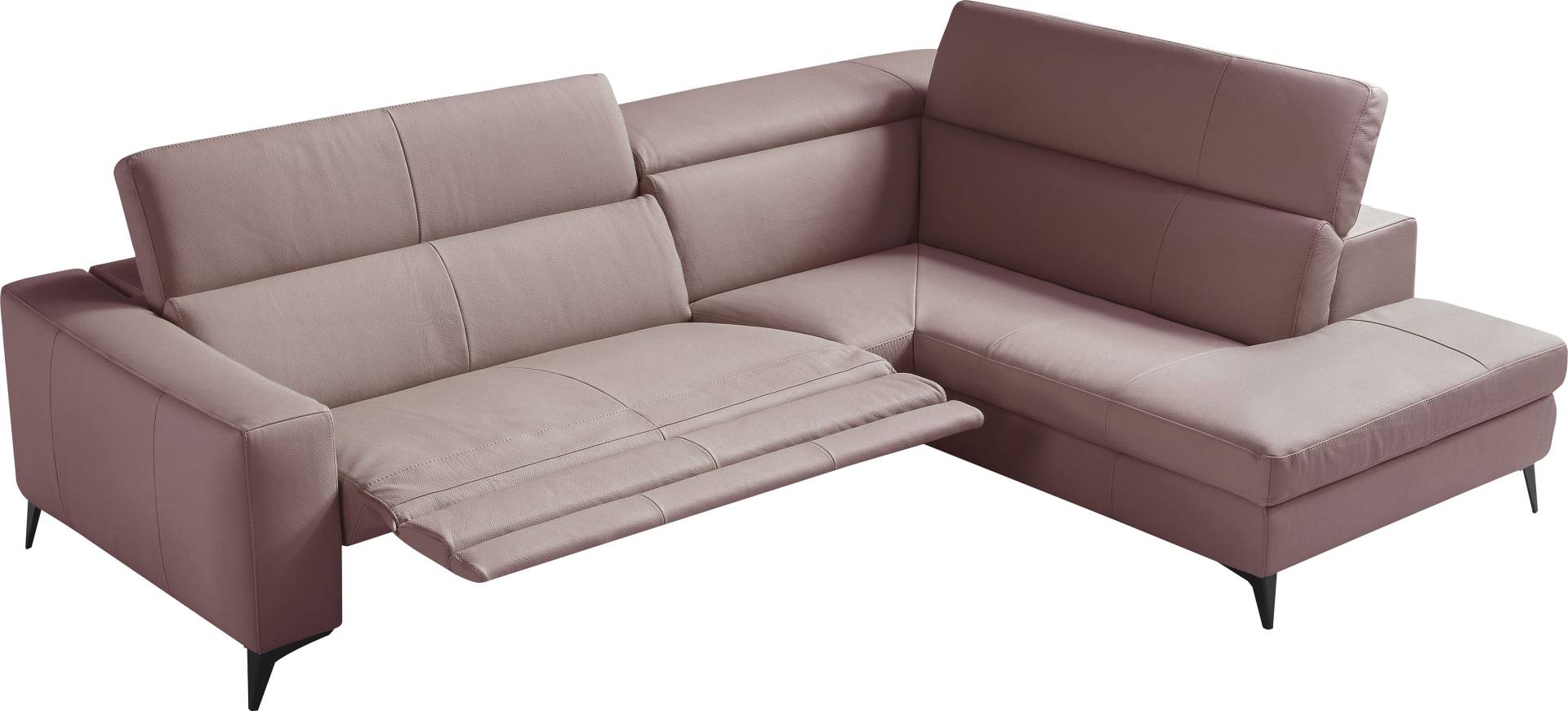 Egoitaliano Ecksofa »Edith, Designsofa mit hohem Sitzkomfort, L-Form«, inkl. elektrischer Relaxfunktion und manuell verstellbaren Kopfteilen von Egoitaliano