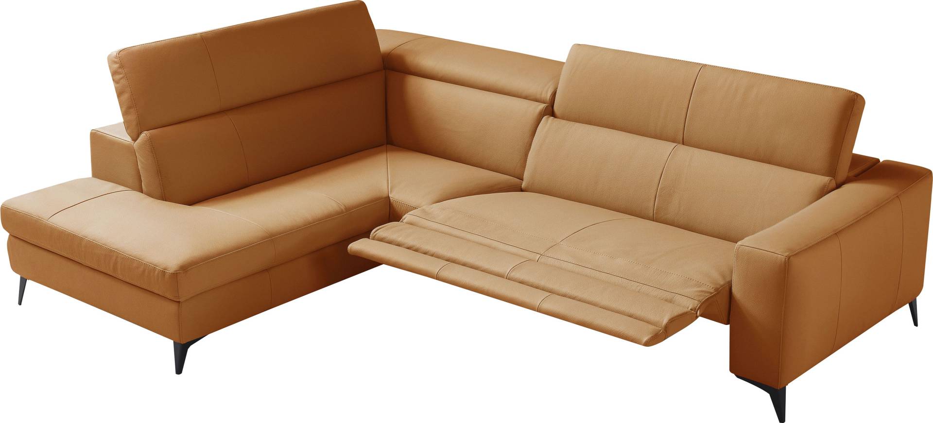 Egoitaliano Ecksofa »Edith, Designsofa mit hohem Sitzkomfort, L-Form«, inkl. elektrischer Relaxfunktion und manuell verstellbaren Kopfteilen von Egoitaliano