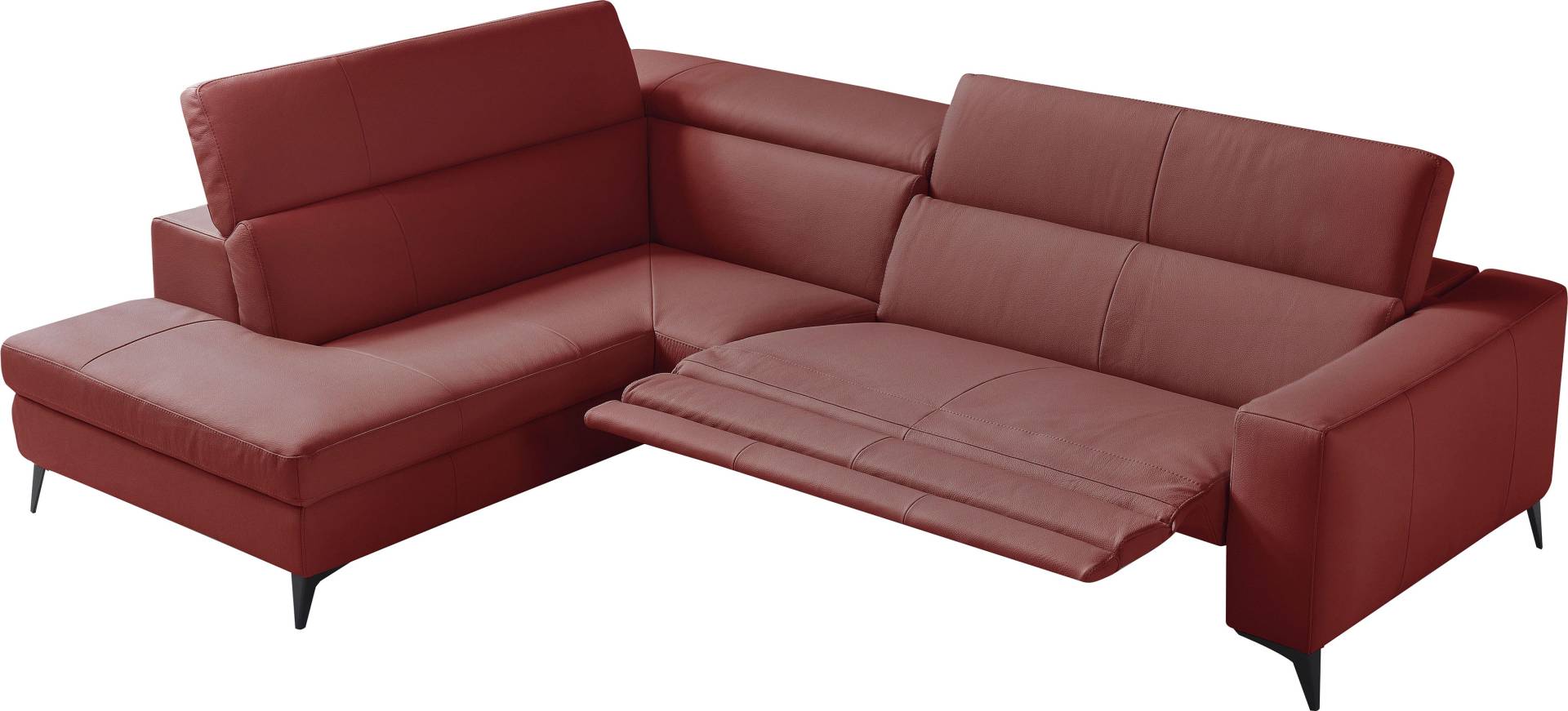 Egoitaliano Ecksofa »Edith, Designsofa mit hohem Sitzkomfort, L-Form«, inkl. elektrischer Relaxfunktion und manuell verstellbaren Kopfteilen von Egoitaliano