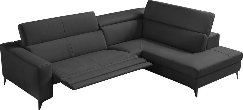 Egoitaliano Ecksofa »Edith, Designsofa mit hohem Sitzkomfort, L-Form«, inkl. elektrischer Relaxfunktion und manuell verstellbaren Kopfteilen von Egoitaliano