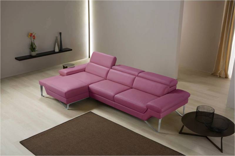 Egoitaliano Ecksofa »Princess, elegantes Designsofa mit erstklassigem Sitzkomfort, L-Form«, mit Recamiere, inkl. Kopfteilverstellung, edle Designmetallfüsse von Egoitaliano