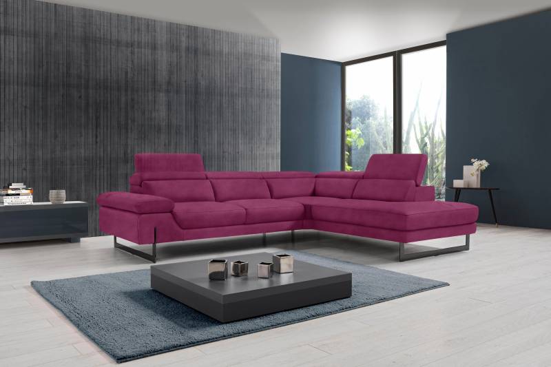 Egoitaliano Ecksofa »Queenie, extravagantes Sofa mit erstklassigem Sitzkomfort«, mit verstellbarer Armlehne und Kopfteilen für Wohlfühlkomfort von Egoitaliano