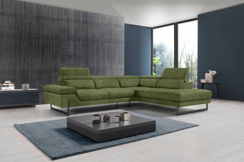 Egoitaliano Ecksofa »Queenie, extravagantes Sofa mit erstklassigem Sitzkomfort«, mit verstellbarer Armlehne und Kopfteilen für Wohlfühlkomfort von Egoitaliano