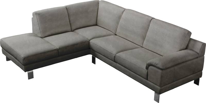 Egoitaliano Ecksofa »Shakira, Design und Sitzkomfort auf hohem Niveau, tolle Details«, mit Ottomane, L-Form, elegante Metallfüsse von Egoitaliano