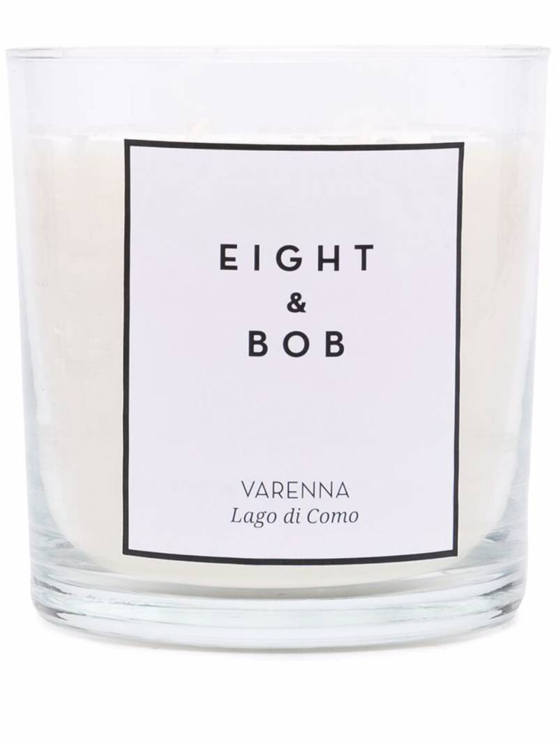 Eight & Bob Varenna wax candle and holder - White von Eight & Bob