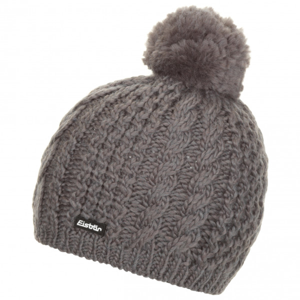 Eisbär - Afra Pompon Mütze Gr One Size beige;grau;schwarz von Eisbär