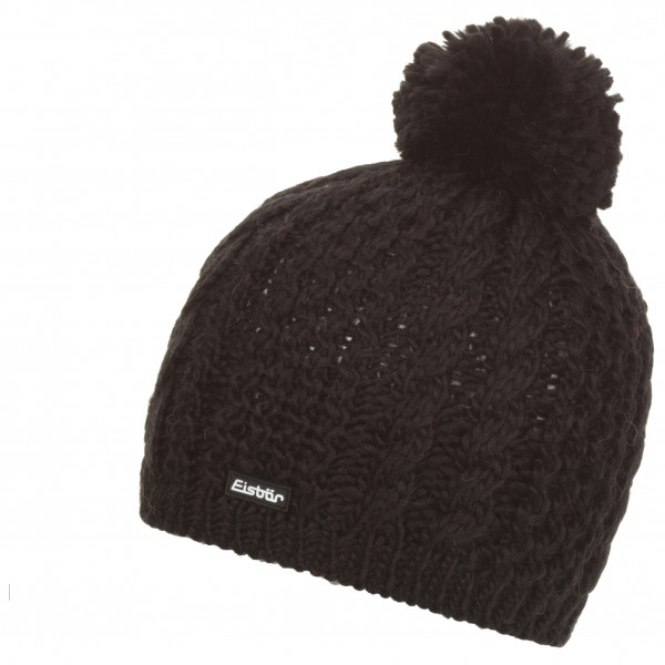 Eisbär - Afra Pompon Mütze Gr One Size schwarz von Eisbär