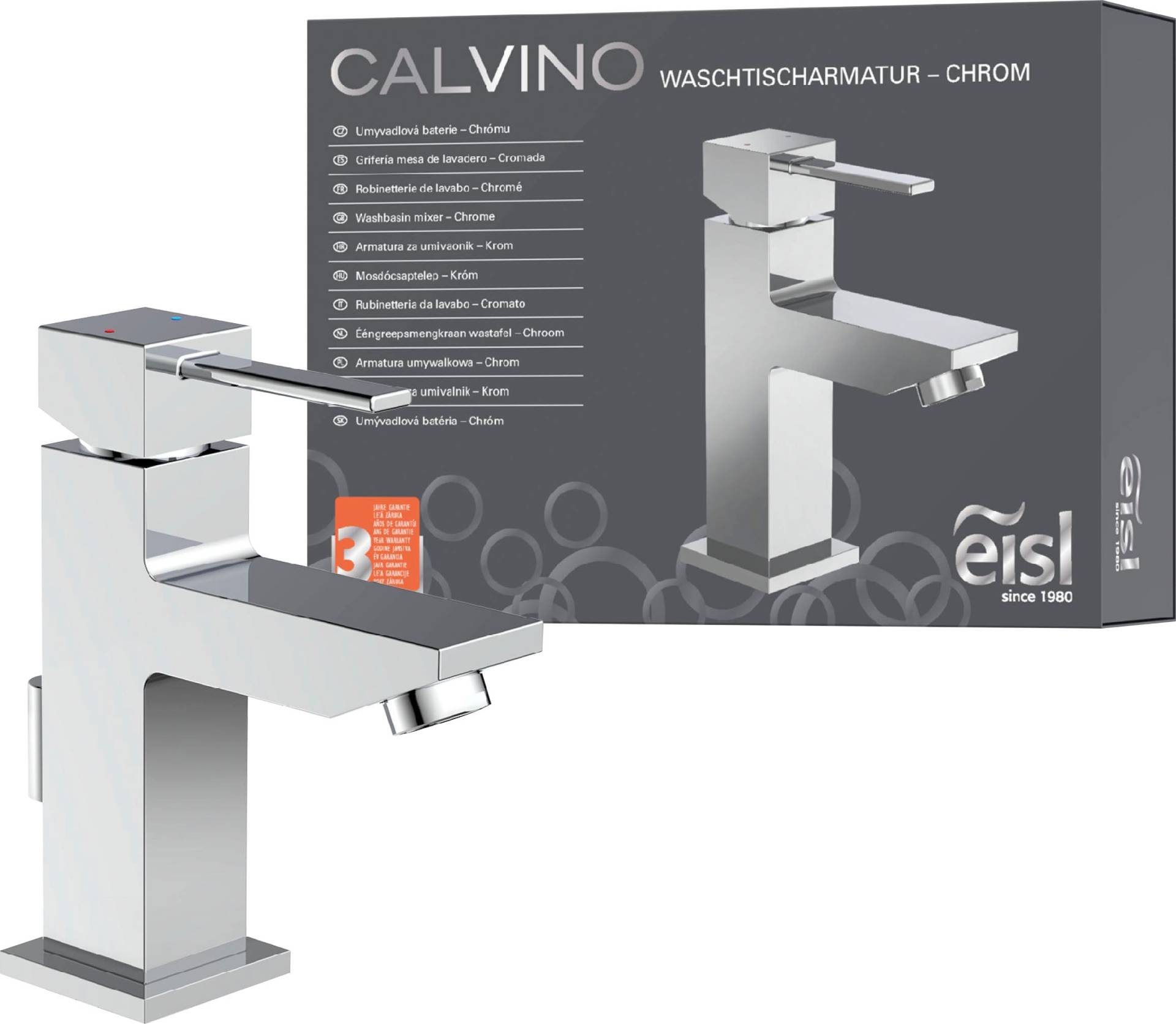 Eisl Waschtischarmatur »CALVINO«, geräuscharme Kartusche, Marken-Mischdüse, inkl. Zugstange von Eisl