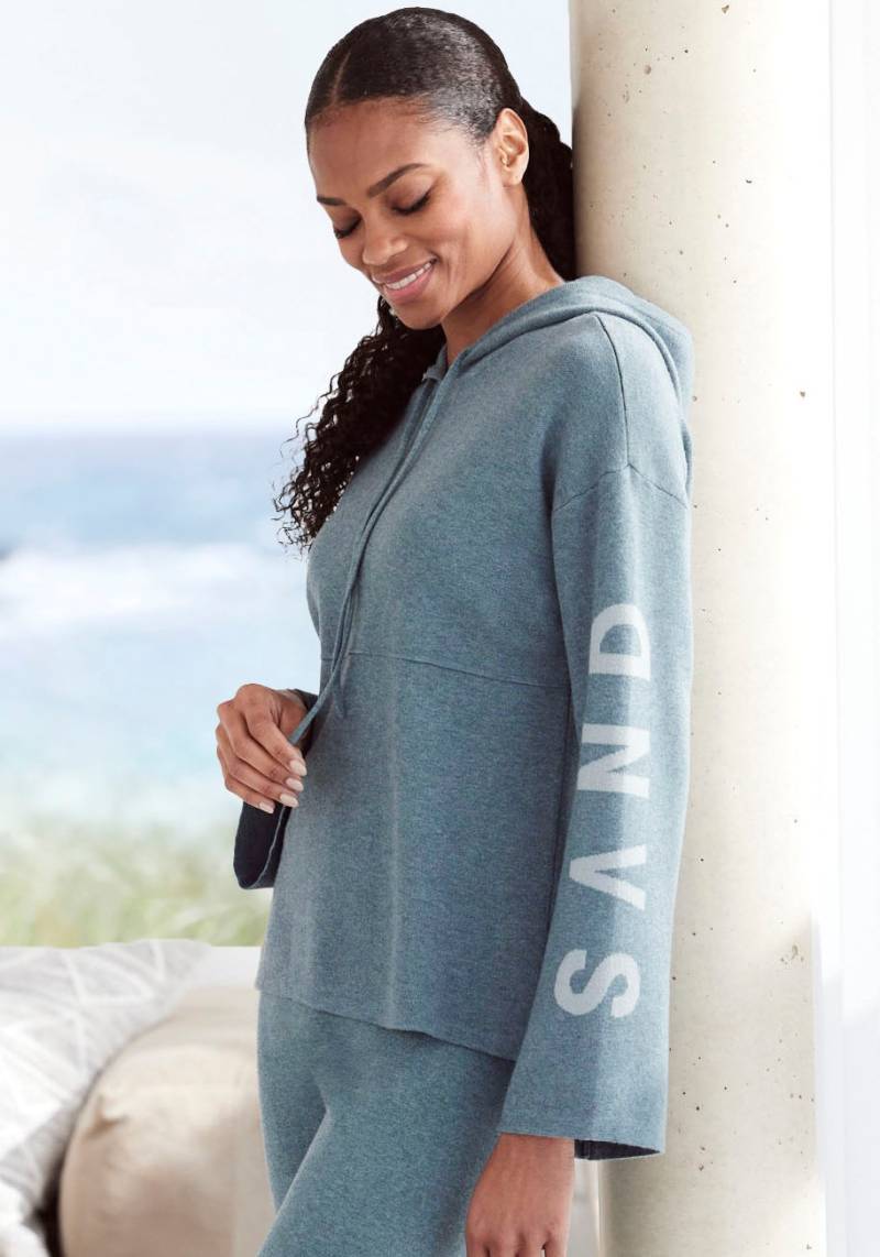 Elbsand Hoodie, Strickpullover mit eingestricktem Logo, Loungewear von Elbsand