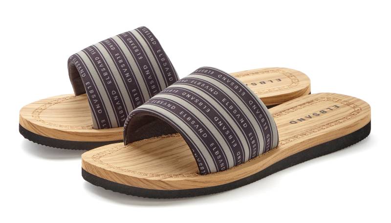 Elbsand Pantolette, Badeschuh mit Logoprint VEGAN von Elbsand