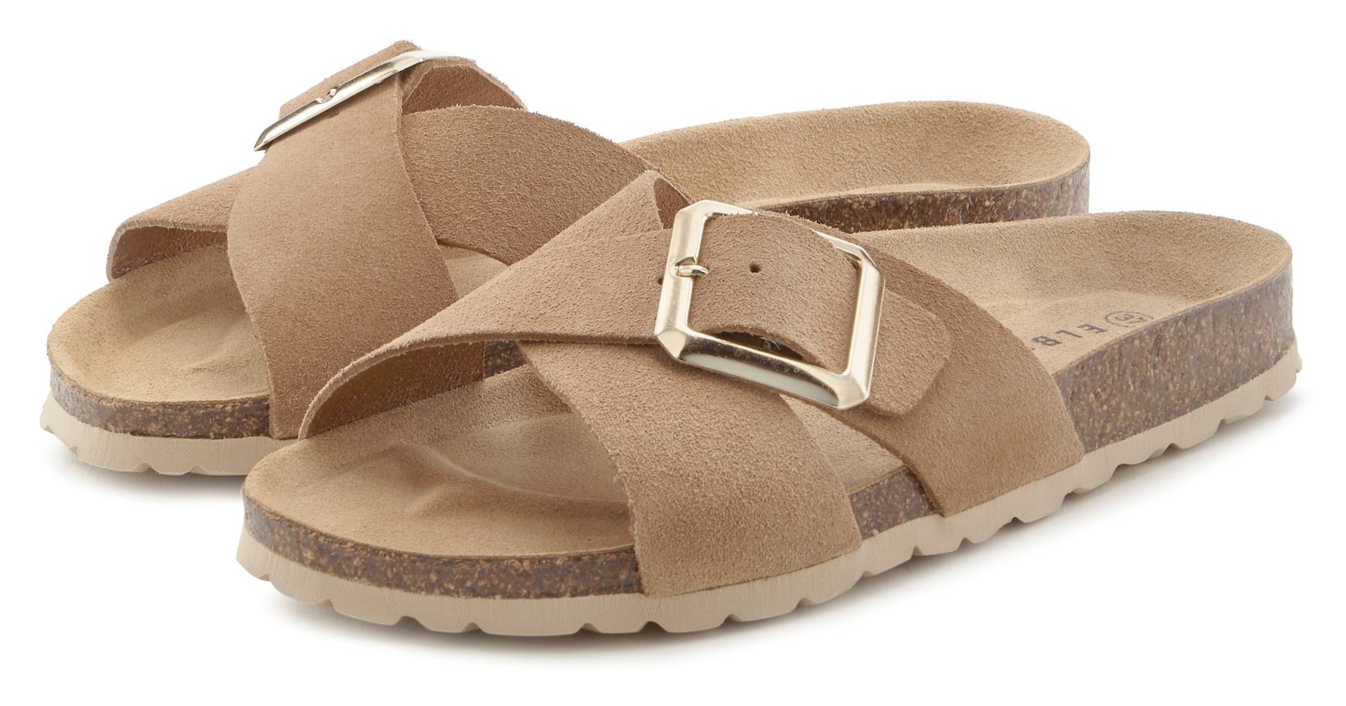 Elbsand Pantolette, Mule, Sandale, offener Schuh, hochwertiges Leder, weiches Korkfussbett Elbsand Pantolette, Mule, Sandale, offener Schuh, hochwertiges Leder, weiches Korkfussbett von Elbsand