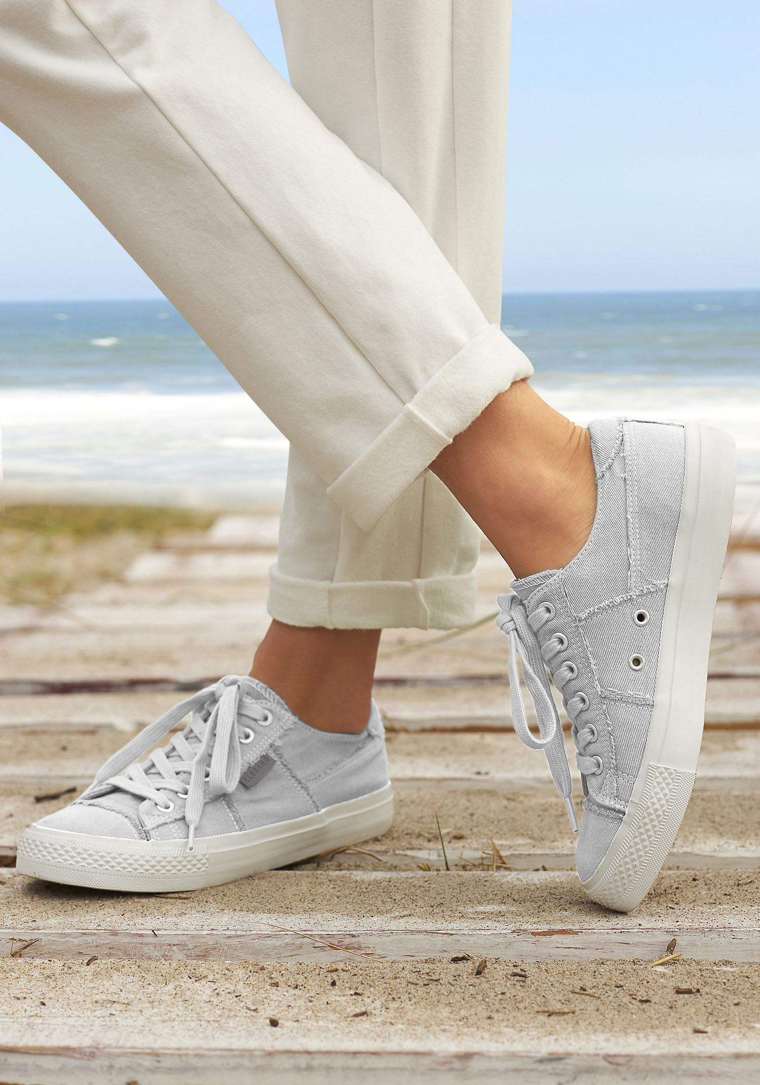 Elbsand Sneaker, Schnürhalbschuh, Freizeitschuh aus Textil, Used-Look VEGAN von Elbsand