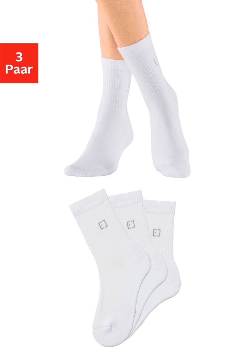 Elbsand Socken, (Packung, 3 Paar), mit Frottee und eingestricktem Markenlogo von Elbsand