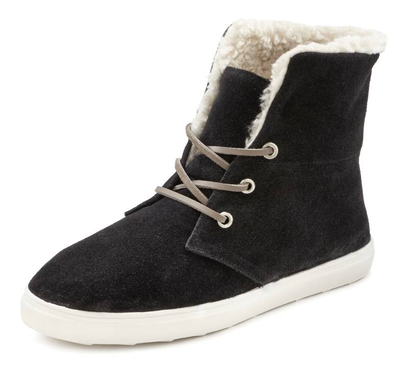 Elbsand Stiefelette, Winterboots, Schnürstiefel, softes Leder, kuscheliges Warmfutter von Elbsand