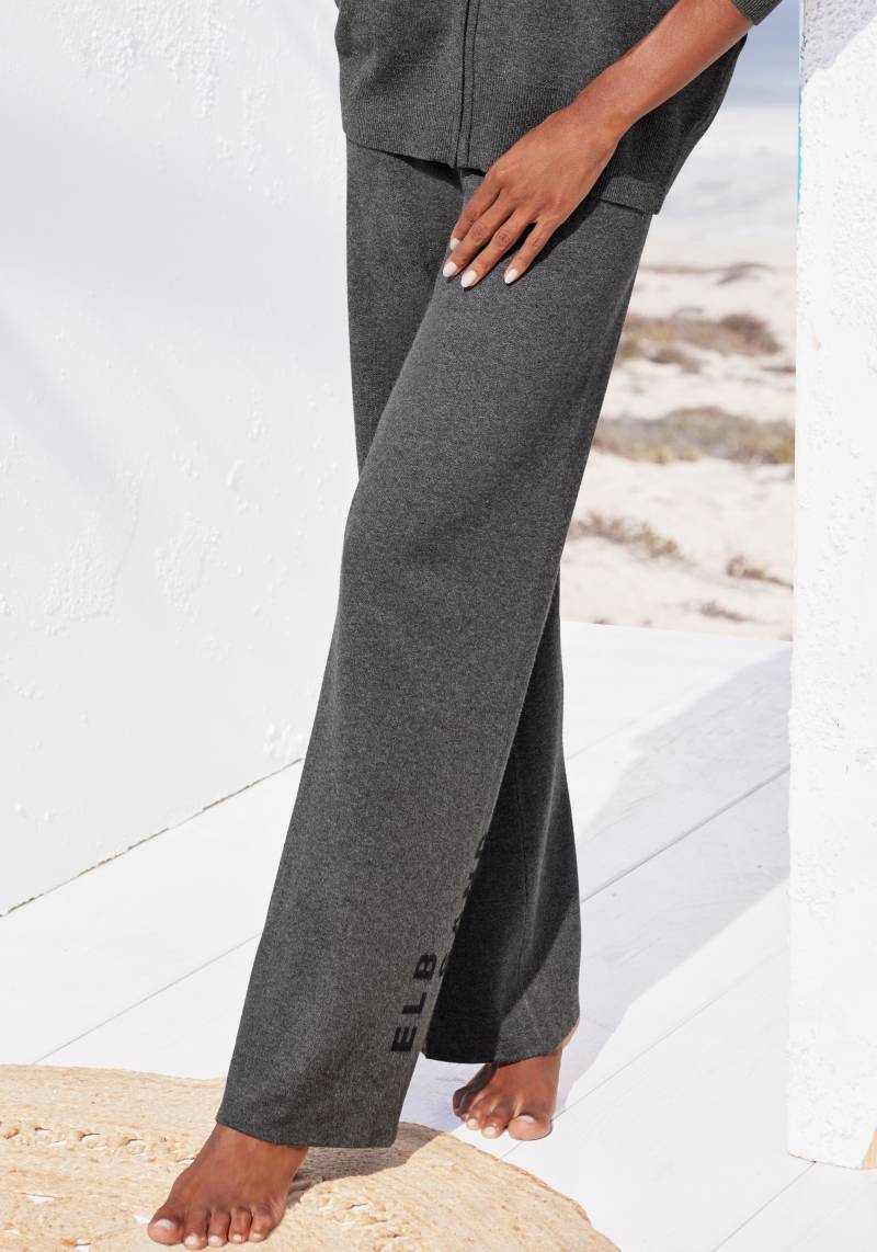 Elbsand Strickhose »/ Loungehose / Relaxhose«, mit weitem Bein und eingestricktem Logo, Loungewear von Elbsand