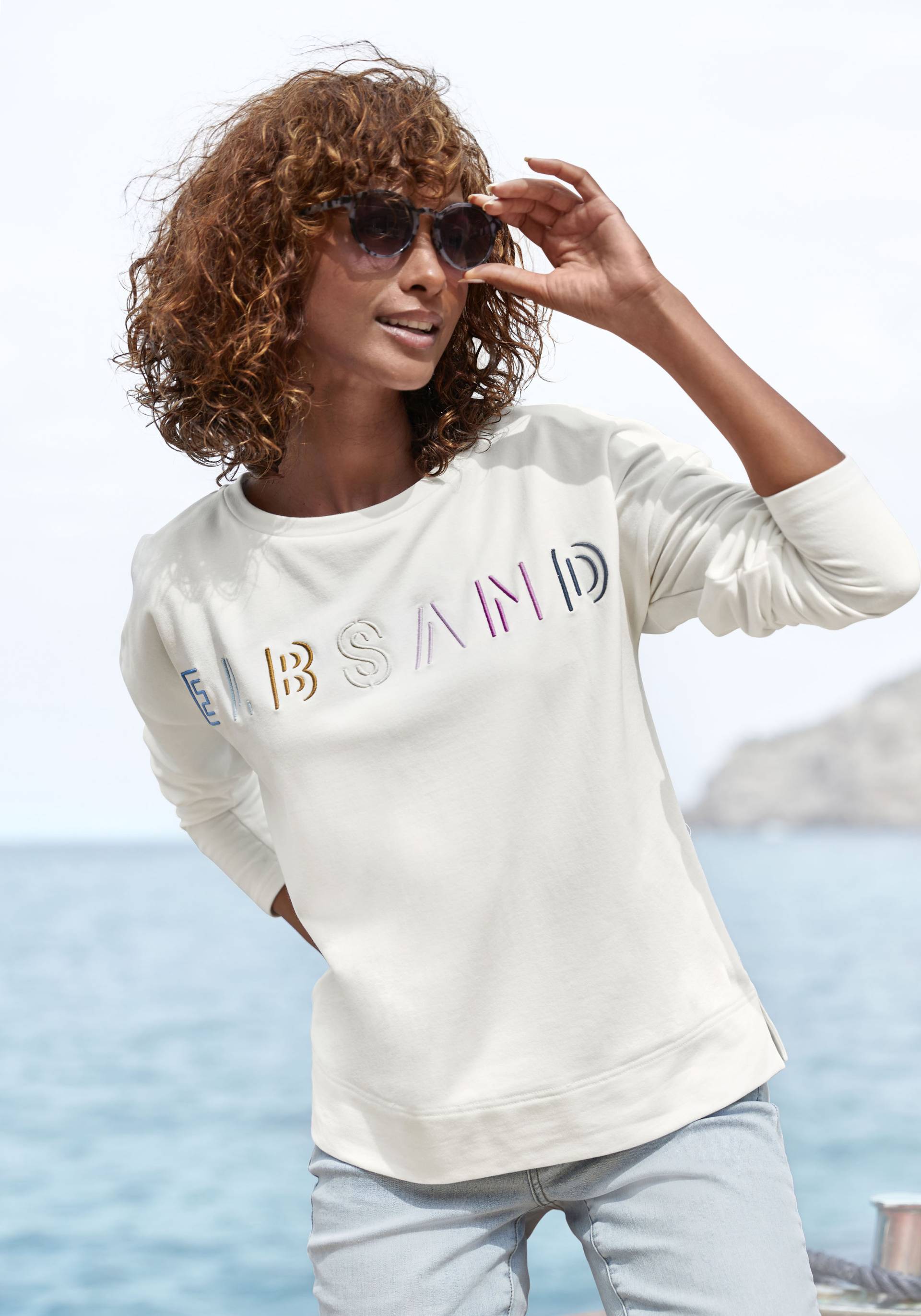 Elbsand Sweatshirt, mit Logostickerei vorne, lässige Passform, sportlich-casual Elbsand Sweatshirt, mit Logostickerei vorne, lässige Passform, sportlich-casual von Elbsand