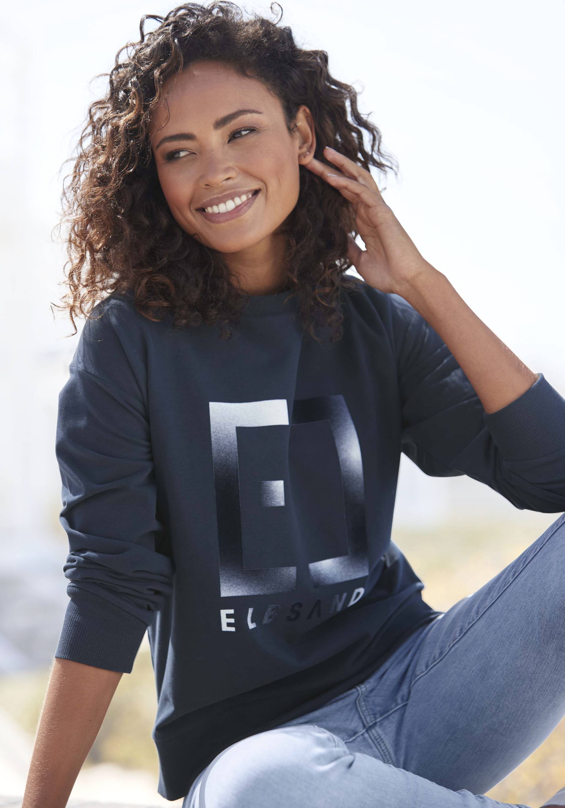 Elbsand Sweatshirt »Fionni«, mit grossem Logoprint, sportlich-casual von Elbsand