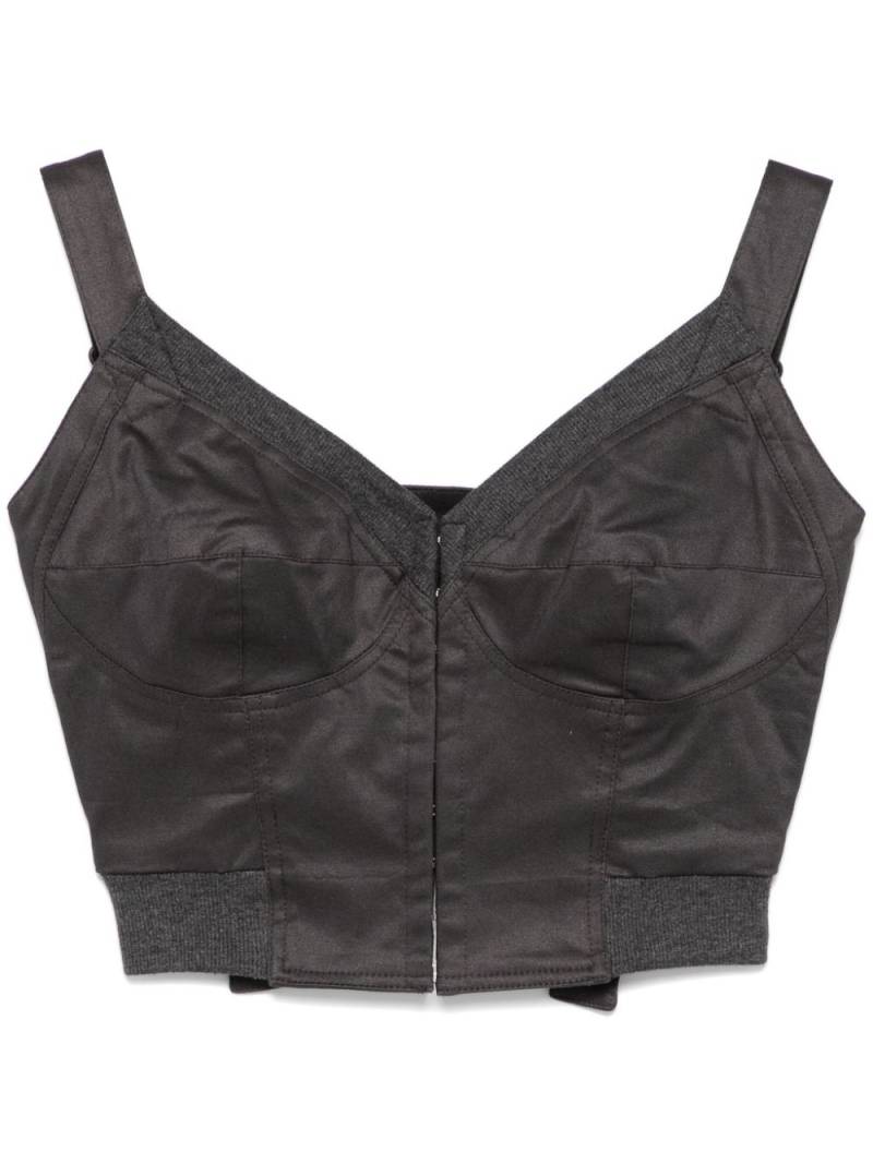 Elena Velez bustier-style top - Grey von Elena Velez